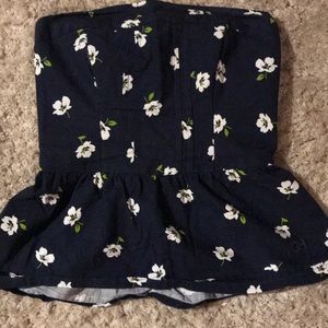 Gilly Hicks strapless floral top